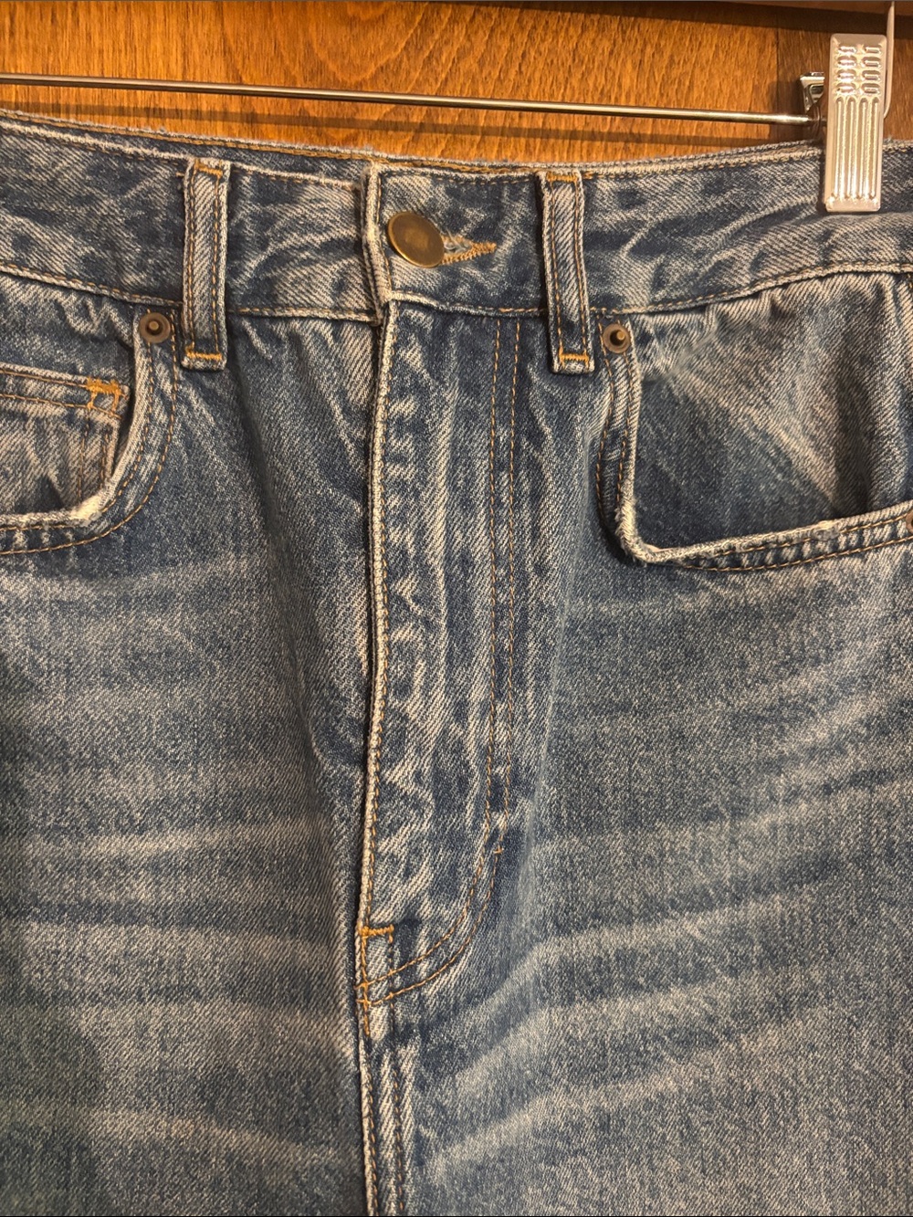 ME+EM Relaxed Wide-Leg Faded Blue Denim Jeans - Picture 2 of 5